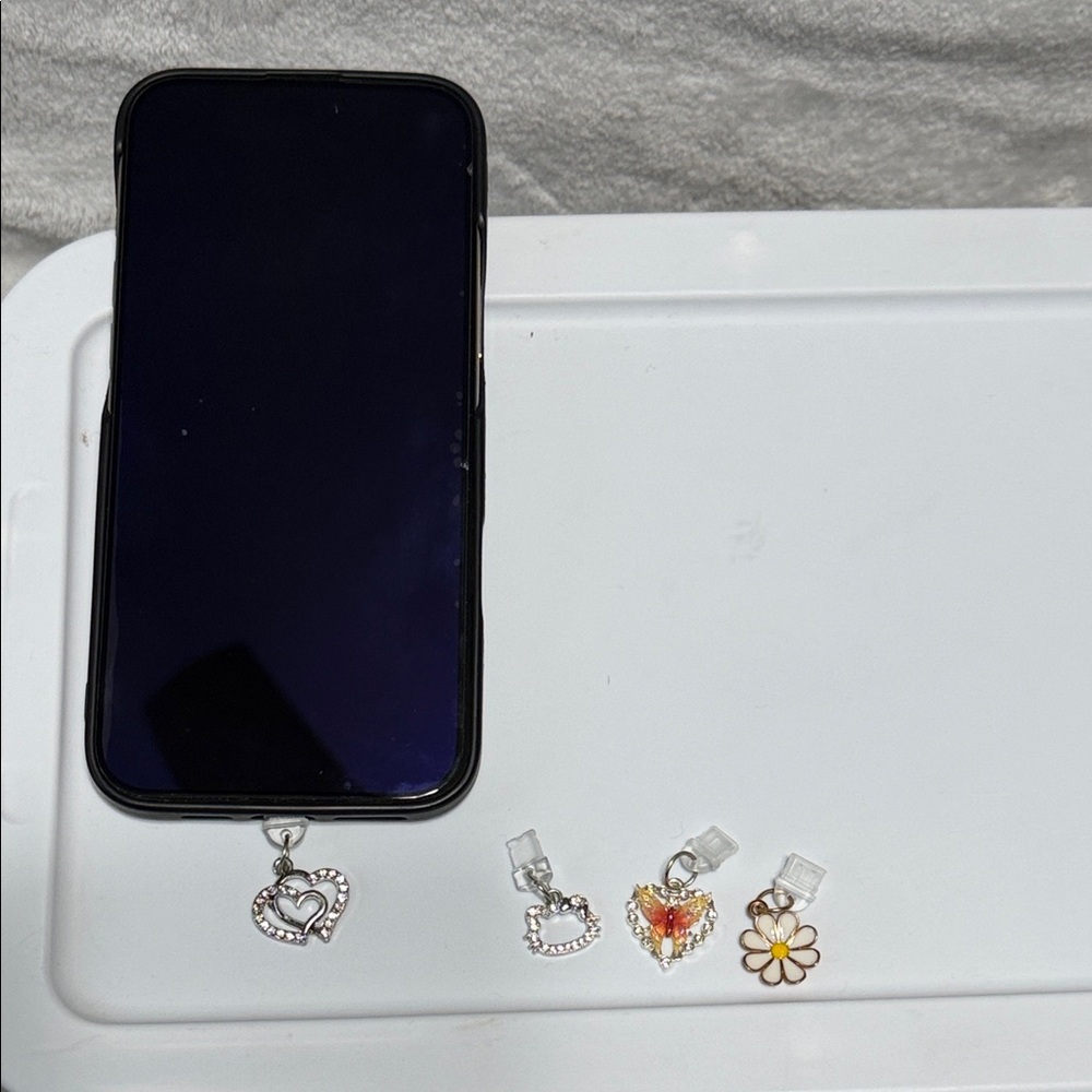 Smartphone Silver set Charms